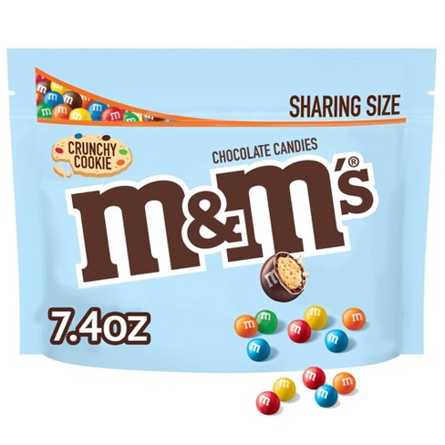 M&ms Crunchy Cookie Milk Chocolate Candy, Sharing Size – 7.4oz : Target