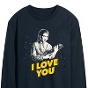 Men's - Star Wars - Valentine Princess Leia I Love You Long Sleeve Graphic T-Shirt - 2 of 4