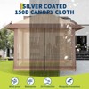 13x13FT Pop-Up Gazebo with Mosquito Net, Instant Canopy Tent, Double Roof, Adjustable Height, UV-Resistant Outdoor Shelter for Patio & Garden - 3 of 4
