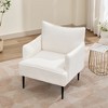 Accent Chair Mid-Century Modern Chair Upholstered Lounge Arm Chair with Solid Wood Frame & Soft Cushion for Living Room, Bedroom - 2 of 4