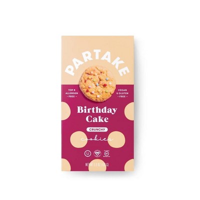 Partake Gluten Free Vegan Birthday Cake Cookies - 5.5oz