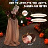 Costway Life-Size Halloween Animatronic Moving and Talking Old Lady Hag Prop with LED Lighted Red Eyes and Holding Lantern - 4 of 4