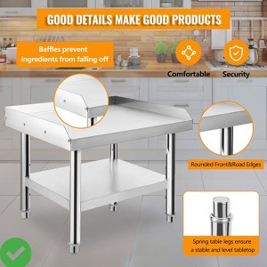 Commercial Stainless Steel Equipment Stand - 48"x30"x24" with 1000Lb Top Shelf & Adjustable Legs - 1 of 4