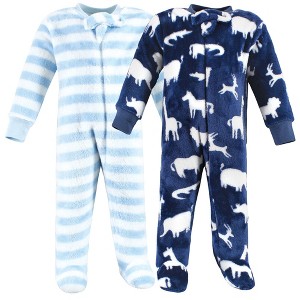 Hudson Baby Infant Boy Plush Sleep and Play, Safari Silhouette - 1 of 4
