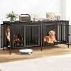 XBRIGH Dog Cage Furniture, 63inches  Extra Large Double Doors Dog Kennel with Removable Divider, XXL Thick Wooden Dog cage Furniture for 2 Medium Dogs - 2 of 4