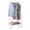 Karl Home Open Wardrobe with Millennium Oak MDF & White Iron Frame 25.2x15.7x59 Inches Single Row Design - 2 of 4