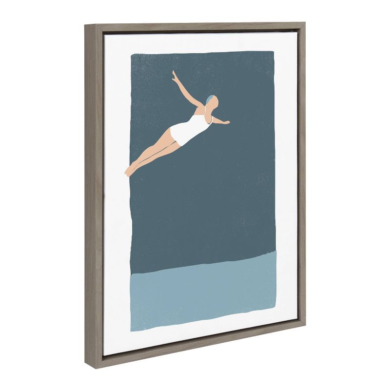 18&#34; x 24&#34; Sylvie The Leap Framed Canvas by Rocket Jack Gray - Kate & Laurel All Things Decor: UV-Resistant, Easy Hang, Modern Sports Art, 3 of 7
