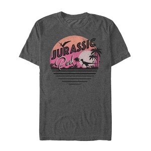 Men's Jurassic Park Retro Faded Postcard T-Shirt - 1 of 4