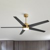 Airsurfer 65" Indoor Ceiling Fan with Dimmable LED Light & Remote, 5 Reversible Blades for Bedroom or Living Room, Black Gold - 4 of 4