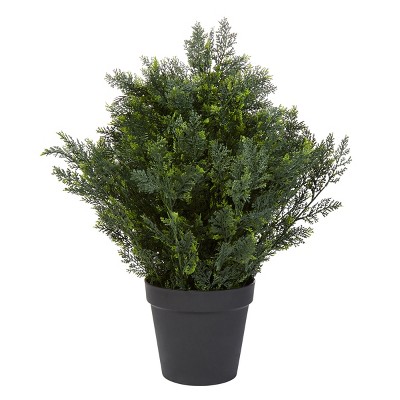 Nature Spring Faux Cedar Potted Topiary - 26"