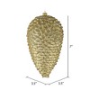 Vickerman Matte Glitter Pinecone Christmas Ornament - 2 of 3