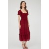 August Sky Women's Textured Mesh Puff Sleeve Midi Dress - 3 of 4
