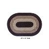 Alpine Collection Burgundy Stripe 100% Polypropylene Durable & Stain Resistant Double Sided Reversible Indoor Area Utility Oval Rug - 2 of 4