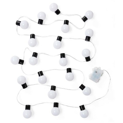 HearthSong 7'L LED Outdoor-Rated String Lights with 20 Bulbs, For Use With Indoor or Outdoor Playspaces and Tents