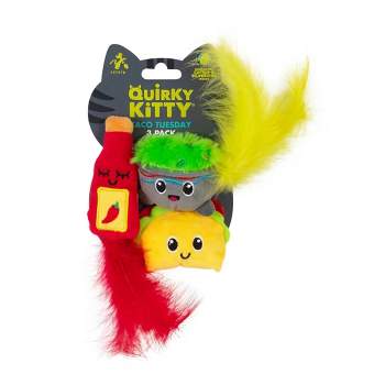 Quirky Kitty Taco Tuesday Cat Toy - 3pk