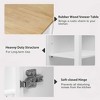 47" Rubber Wood Veneer Kitchen Island, with Extendable Dining Table, Internal Storage Rack, Power Outlet, 2 Drawers & 2 Cabinet - 4 of 4