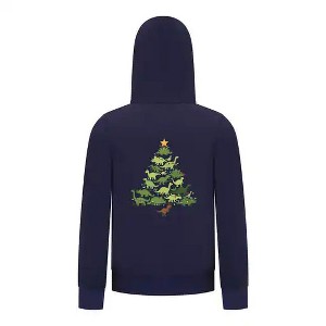Everyday Kids Christmas Collection Dinosaur Tree Boys Zip Up Hoodie – Holiday Sweatshirt - 1 of 4