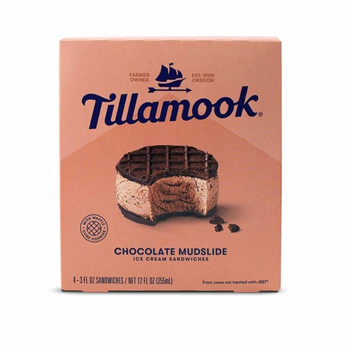 Tillamook Chocolate Mudslide Ice Cream Sandwich 12oz 4ct Target