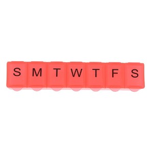 Unique Bargains 7 Compartment Single Row Pill Case 1 Pc - 1 of 4