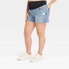 Over Belly Midi Maternity Jean Shorts - Isabel Maternity by Ingrid & Isabel™ - 4 of 4