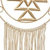 Metal Geometric Wall Decor with Fringe Detailing Set of 2: Iron Art by Olivia & May - 4 of 4