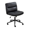 VYNXARIA Adjustable Swivel Criss-Cross Chair, Wide Seat/ Office Chair /Vanity Chair, Black - 3 of 4
