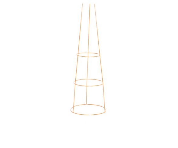 14"x42" Metal Heavy Duty Plant  5pk - Orange - Glamos Wire