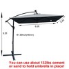 Outdoor Patio Umbrella, Waterproof 8 Ribs with Crank and Cross Base for Garden Deck Backyard Pool Sunshade Outdoor Deck Swimming Pool - 2 of 4