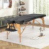 Costway 84" Portable & Foldable Massage Salon Spa Facial Care Tattoo Bed with Carrying Bag Black/Purple/Red - 2 of 4