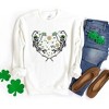 Simply Sage Market Women's Graphic Sweatshirt Skeleton St. Patrick's Heart - 3 of 4