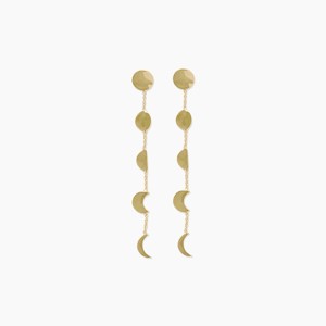 Sanctuary Project by sanctuaire Moon Phases Chain Earrings Gold - 1 of 2