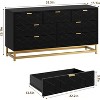 Garvee 7-Drawer white Dresser with Gold Metal Legs and Handles, 53.5" Wide Modern Painted Wood Chest for Bedroom Living Room Entryway - 2 of 4