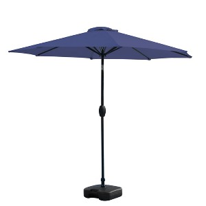 WestinTrends 9 Ft Outdoor Patio Market Table Umbrella with Square Plastic Fillable Base - 1 of 4