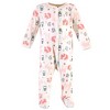 Hudson Baby Infant Girls Cotton Snap Sleep and Play 2pk, Girls Forest - 3 of 4