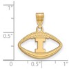 Black Bow Jewelry 14k Yellow Gold Plated Sterling Silver Illinois Fighting Illini NCAA Pendant - 2 of 3