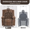 Manual Recliner Chair with Heat Massage - Widen Overstuffed Oversize Single Sofa Lounge Chair - 4 of 4