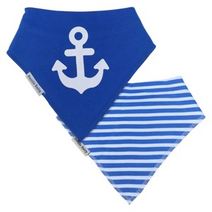 Bazzle Baby Banda Bib Set Anchor & Sailor - 2pk - 1 of 4
