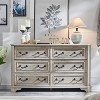 SinCiDo 6 Drawers Dresser for Bedroom, Farmhouse Wood Rustic Chest of Drawers, 54″ W Vintage Dressers for Living Room - 2 of 4