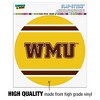 Western Michigan University WMU Stripes Automotive Car Window Locker Circle Bumper Sticker - 3 of 4