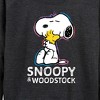 Women's - Peanuts - Snoopy And Woodstock Lightweight French Terry Wide Neck Long Sleeve Shirt - 2 of 4