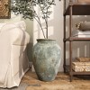 LuxenHome Rustic Gold and Brown Terracotta 15.2-Inch Tall Urn Vase Multicolored - 3 of 4