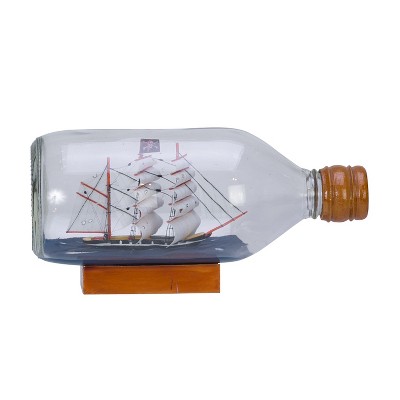 Beachcombers Pirate Boat in Bottle with Base