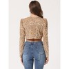 INSPIRE CHIC Women's Sequin Long Sleeve Open Front Party Cropped Jacket - 4 of 4