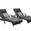 Outdoor Patio Chaise Lounges, Patio Adjustable Recliner up to 150° with Removable Cushions, Armrest Wicker Long Reclining Chaise-Coolbibila - 3 of 4