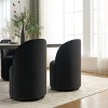 NicBex 360° Swivel Velvet Barrel Chair with Thick Cushion, Modern Upholstered Dining/Kitchen Side Chair, Vanity Stool for Bedroom - 2 of 4