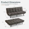Vipbear 68" Futon Sofa Bed,Convertible Memory Foam Couch Bed,Folding Sofa Bed Sleeper Couch - 2 of 4