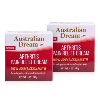 Australian Dream Arthritis Pain Relief Cream - For Muscle Aches or Back Pain - 4 Oz Jars (2 Pack)
