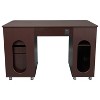NicBex Home Office Desk 51.25" L Morden Writing Desk with 2 Drawers, 1 Cabinet, 2 Open Shelves, Wooden Desktop and Legs for Study and Work - 3 of 4