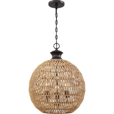 Quoizel Lighting Casablanca 3 - Light Pendant in  Palladian Bronze