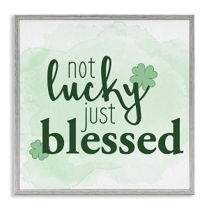 Stupell Industries Just Blessed Green Shamrocks, 24" x 24" - 1 of 4